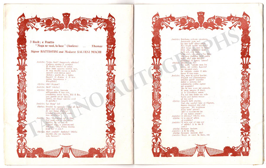 Battistini, Mattia - Farewell Program London 1924 - Image 4