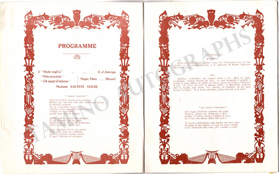 Battistini, Mattia - Farewell Program London 1924 - Image 6
