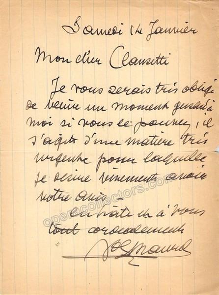Maurel, Victor - Autograph Manuscripts (Various Options) - Image 11