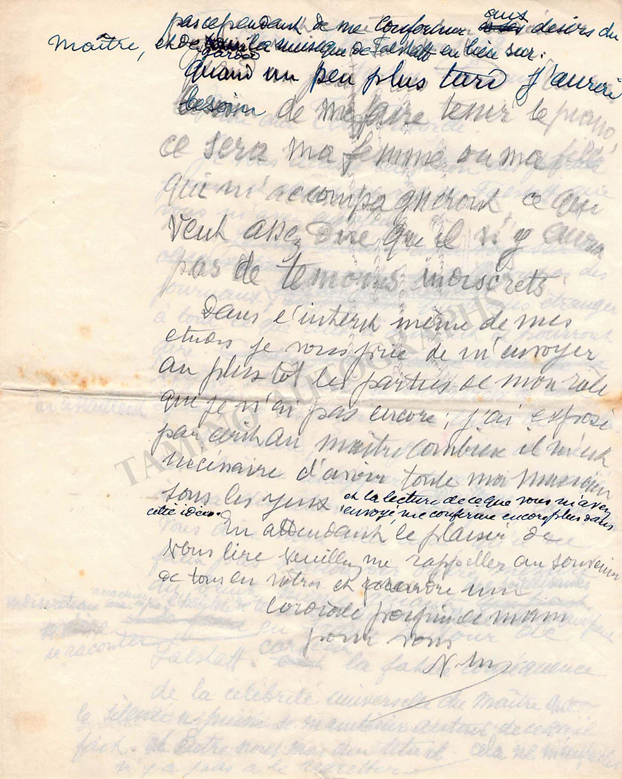 Maurel, Victor - Autograph Manuscripts (Various Options) - Image 19
