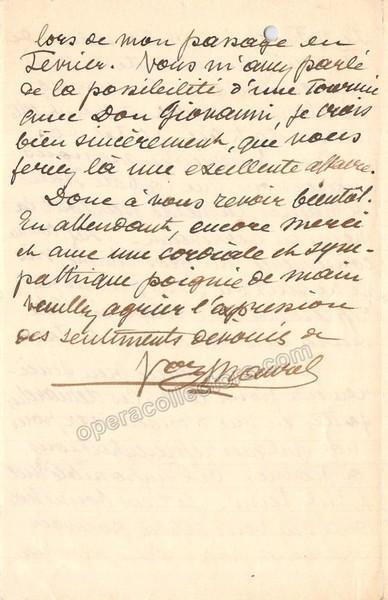 Maurel, Victor - Autograph Manuscripts (Various Options) - Image 6