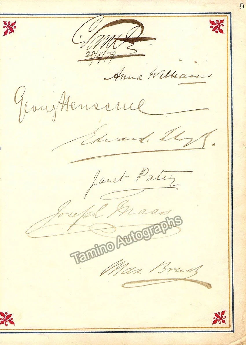 Bruch, Max & Others - Signed Album Page