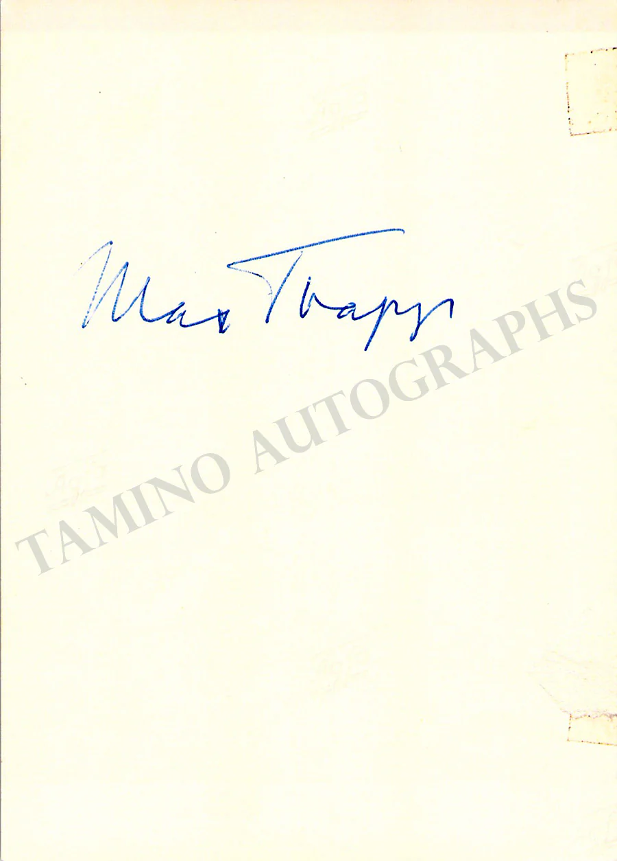 Trapp, Max - Signed Photograph - Image 2