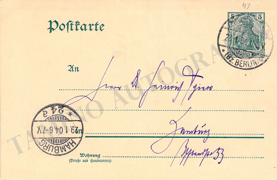 Harden, Maximilian - Set of 3 Autograph Notes Signed - Image 4