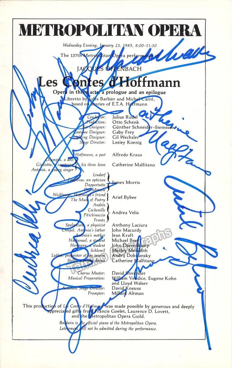 Metropolitan Opera - Signed Cast Pages 1980-1989 (Various Autographs) - Image 11