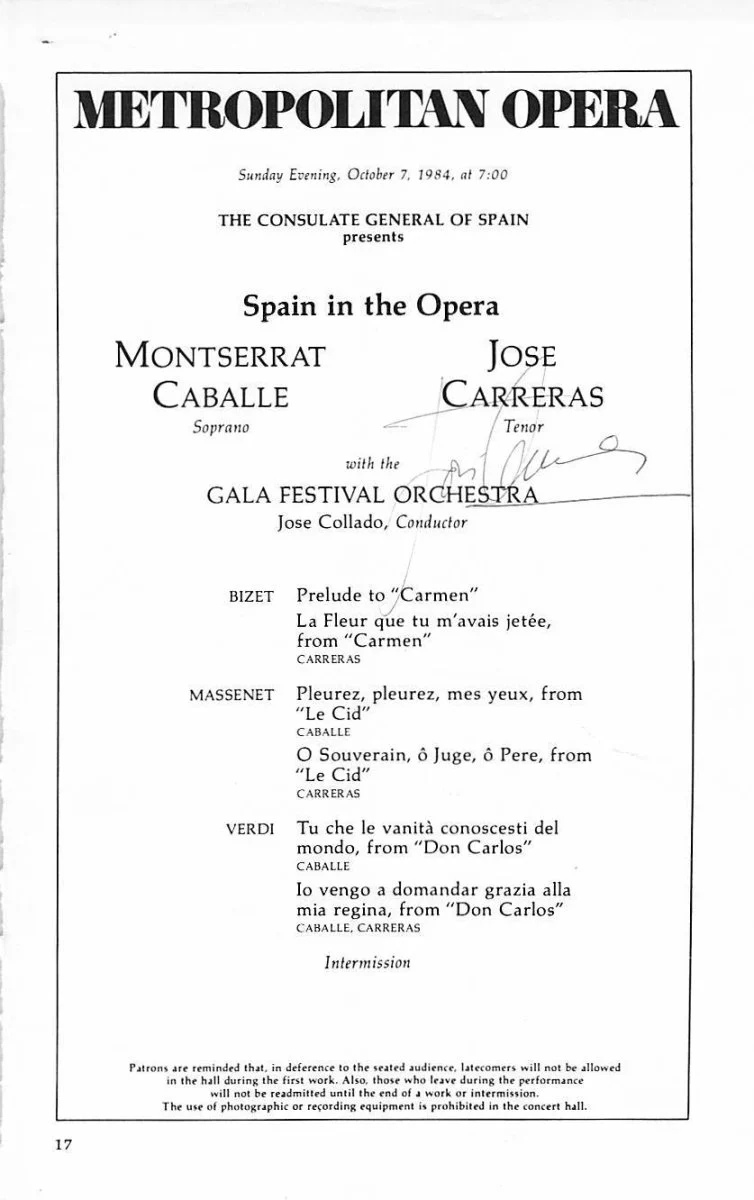 Metropolitan Opera - Signed Cast Pages 1980-1989 (Various Autographs) - Image 23