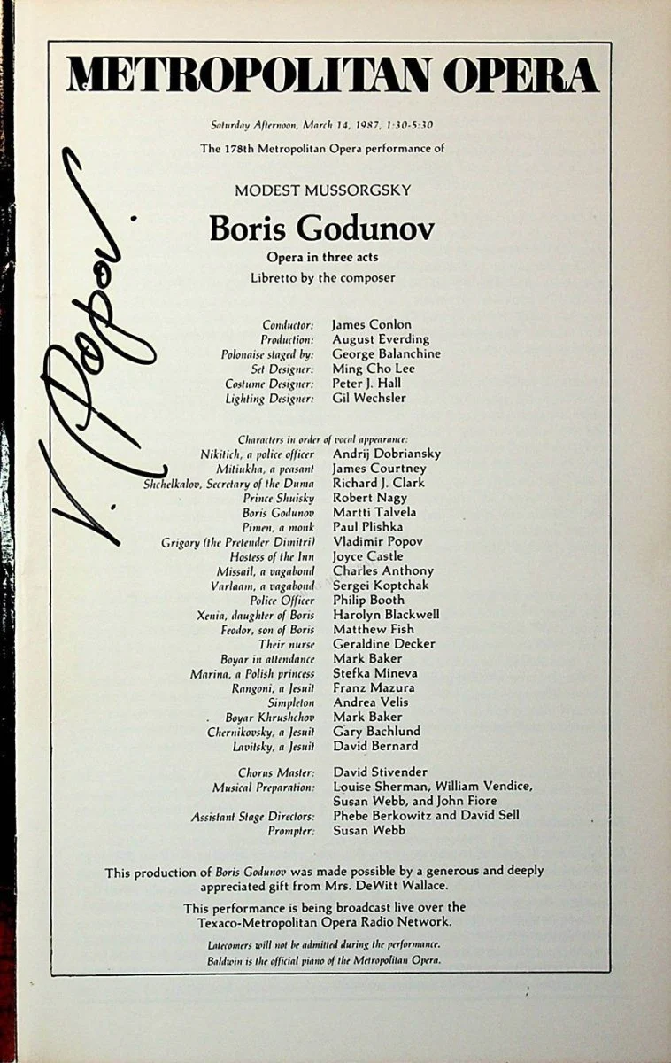 Metropolitan Opera - Signed Opera Programs 1979-1989 (Various Autographs) - Image 27
