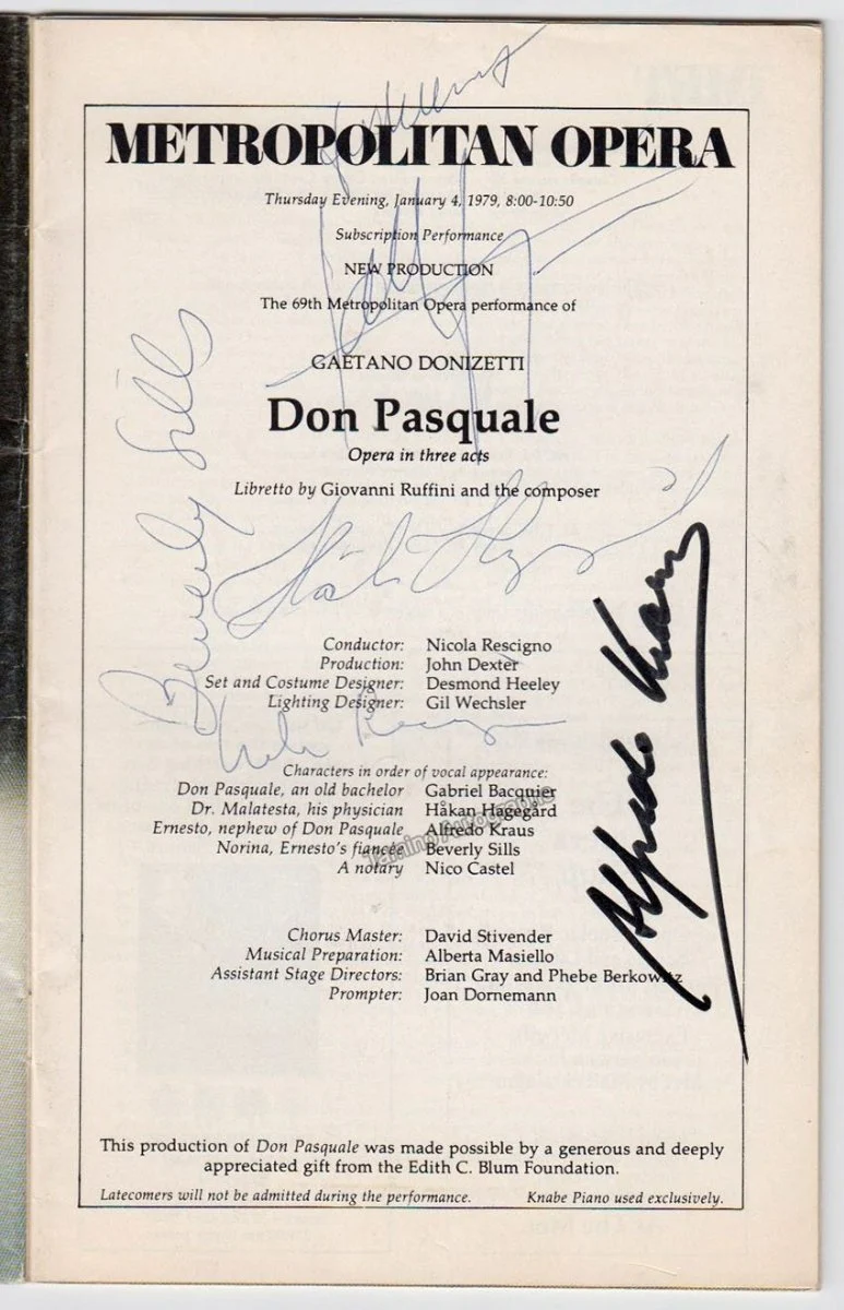 Metropolitan Opera - Signed Opera Programs 1979-1989 (Various Autographs) - Image 30