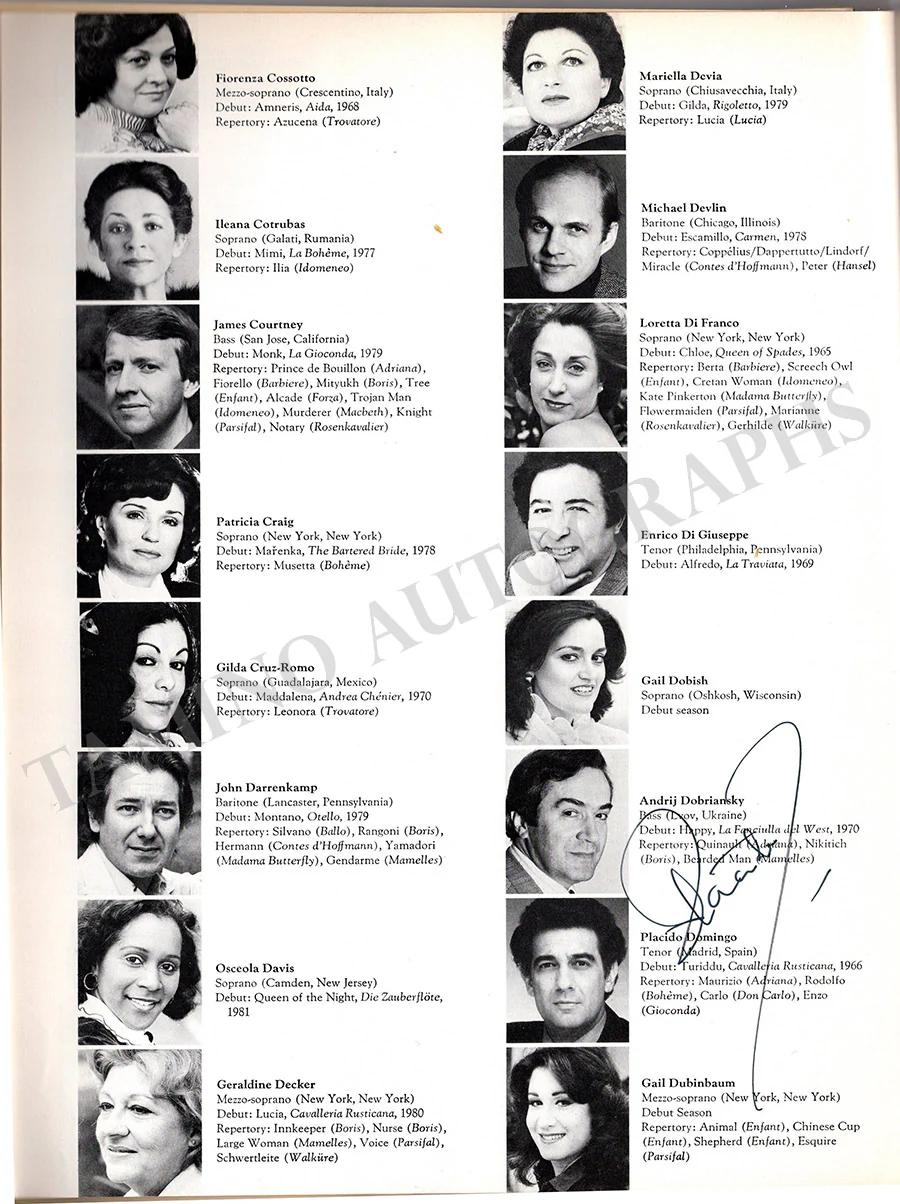 Metropolitan Opera - Signed Season Book 1982-1983 - Image 7