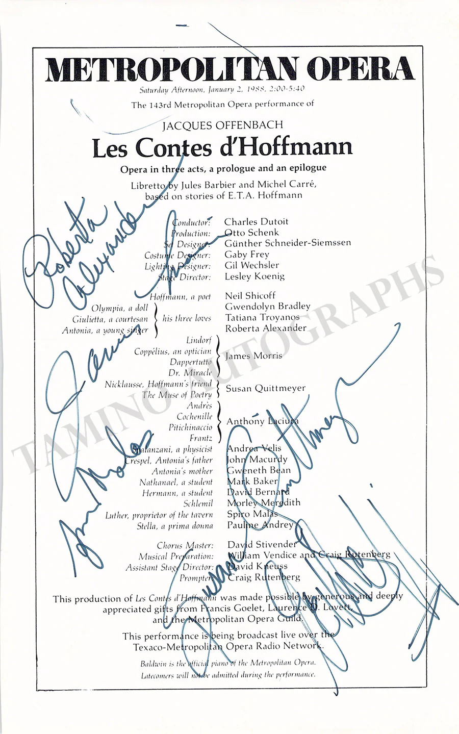 Metropolitan Opera - Collection of 55+ Signed Cast Pages - Image 14