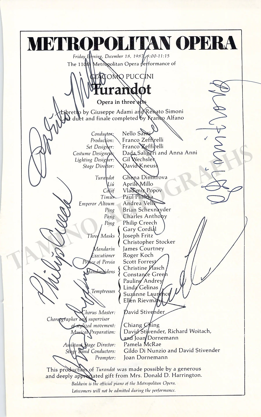 Metropolitan Opera - Collection of 55+ Signed Cast Pages - Image 15