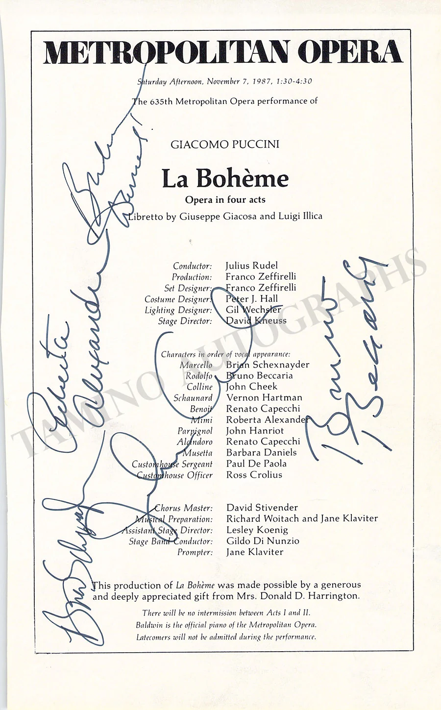 Metropolitan Opera - Collection of 55+ Signed Cast Pages - Image 16
