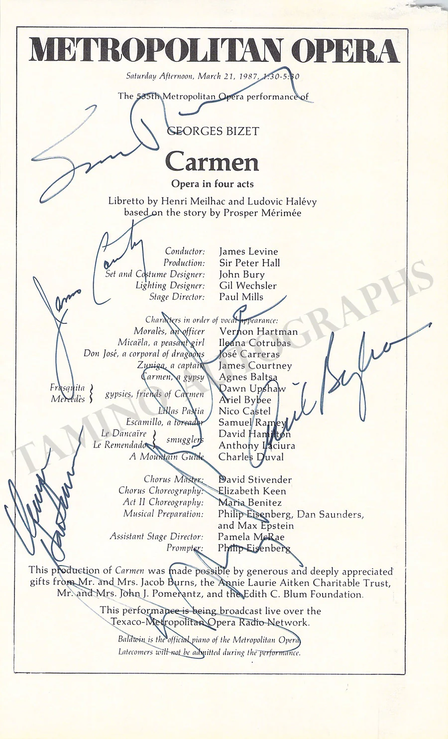 Metropolitan Opera - Collection of 55+ Signed Cast Pages - Image 18