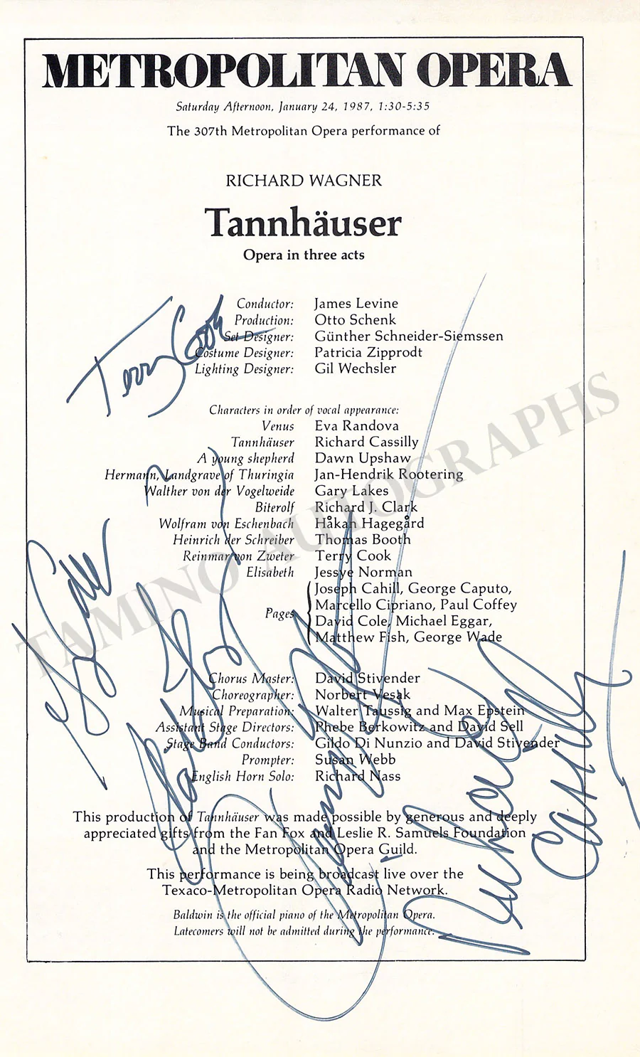 Metropolitan Opera - Collection of 55+ Signed Cast Pages - Image 20