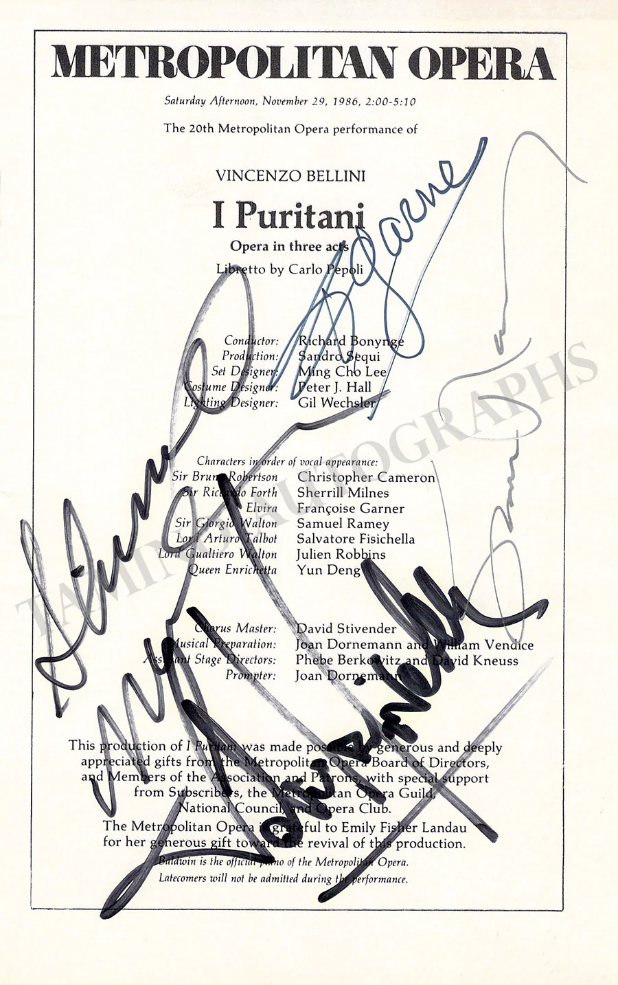 Metropolitan Opera - Collection of 55+ Signed Cast Pages - Image 22