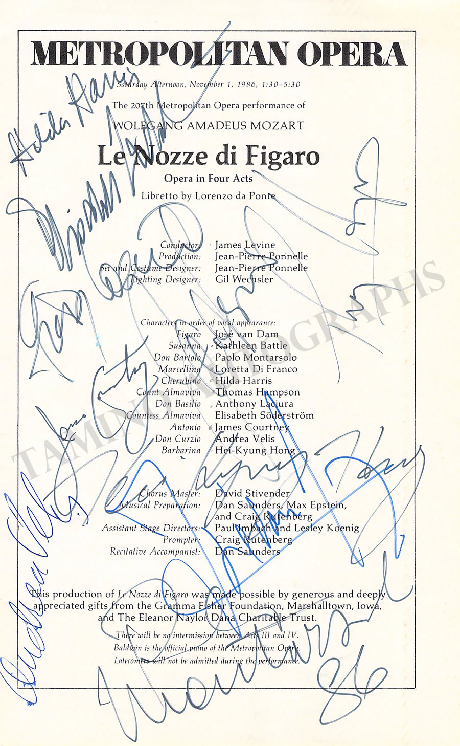 Metropolitan Opera - Collection of 55+ Signed Cast Pages - Image 23