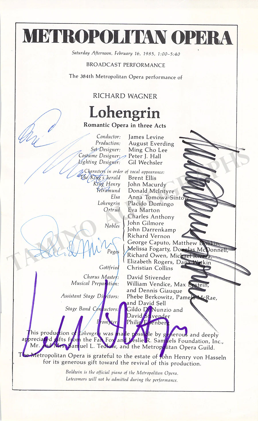 Metropolitan Opera - Collection of 55+ Signed Cast Pages - Image 32