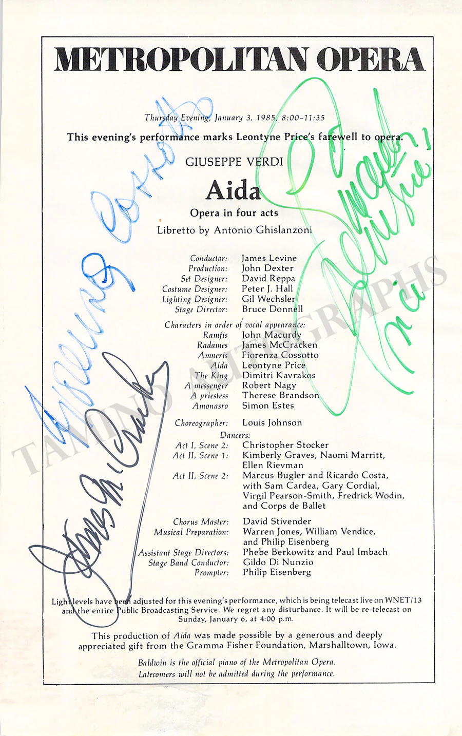 Metropolitan Opera - Collection of 55+ Signed Cast Pages - Image 37