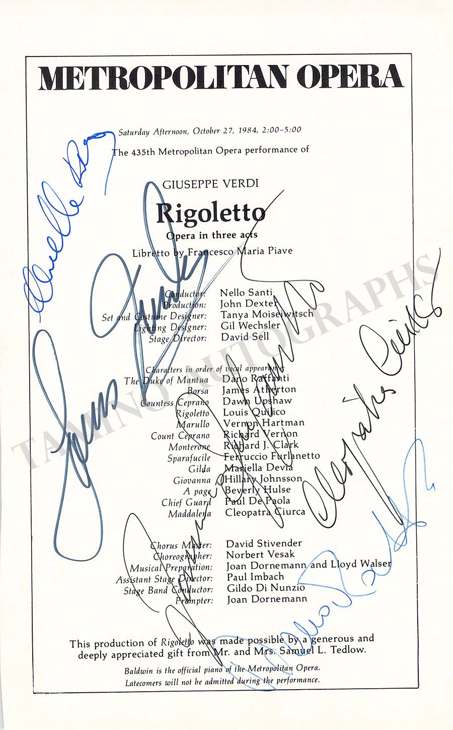 Metropolitan Opera - Collection of 55+ Signed Cast Pages - Image 38