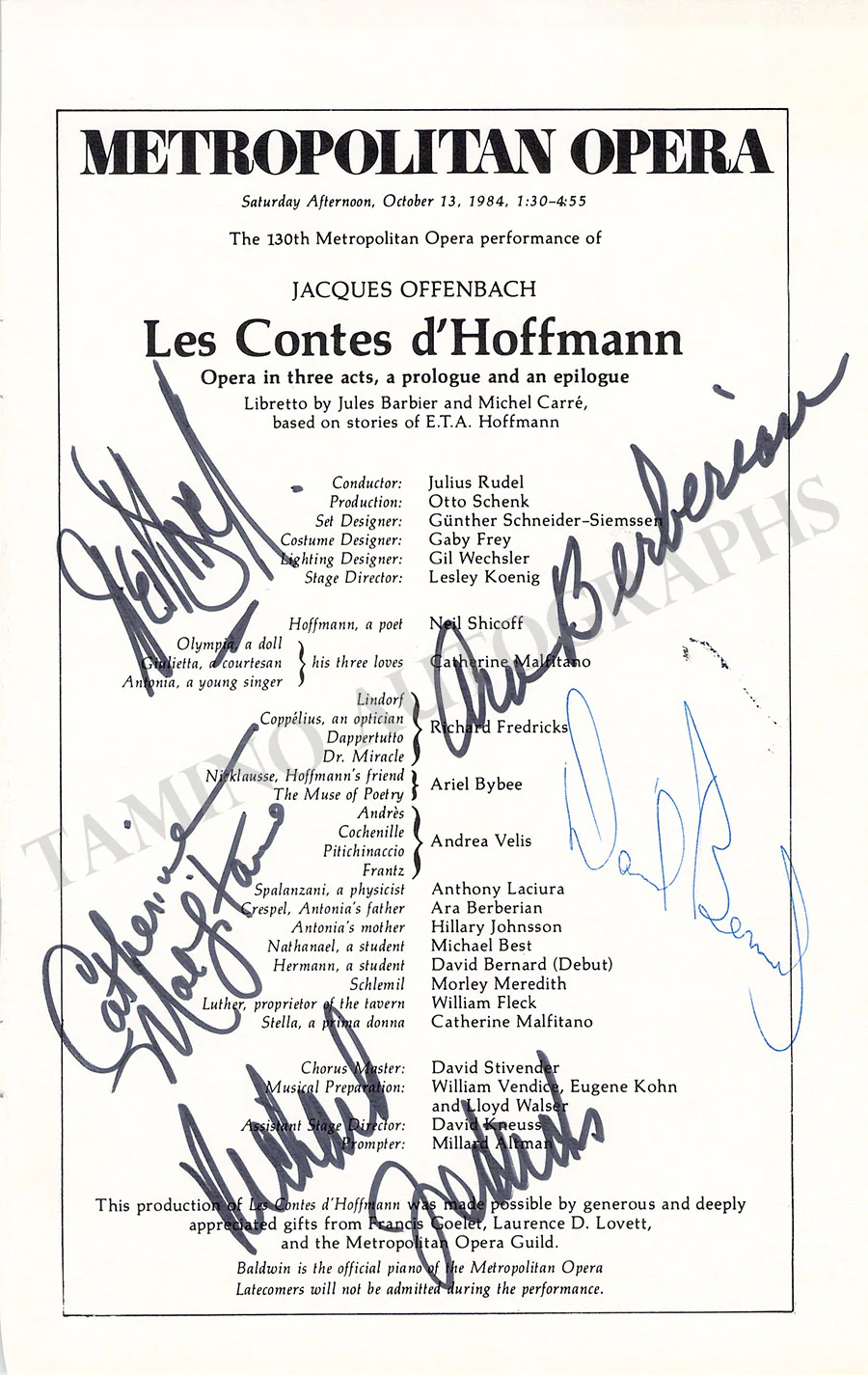 Metropolitan Opera - Collection of 55+ Signed Cast Pages - Image 39