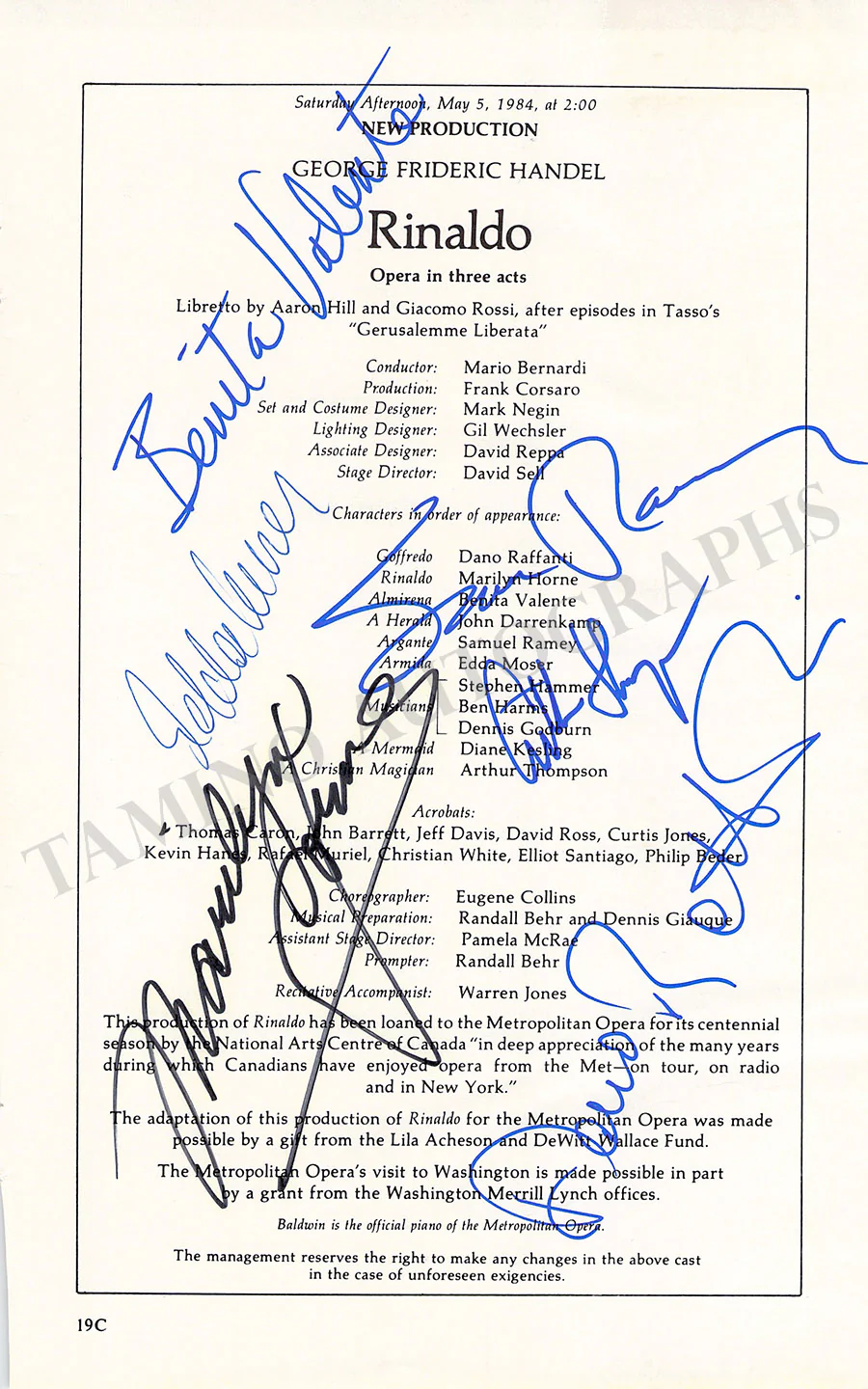 Metropolitan Opera - Collection of 55+ Signed Cast Pages - Image 41