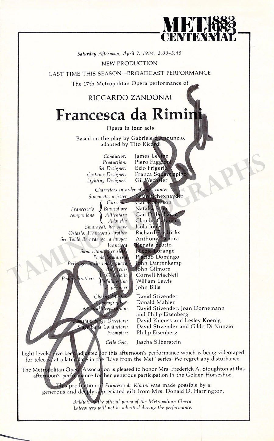 Metropolitan Opera - Collection of 55+ Signed Cast Pages - Image 43