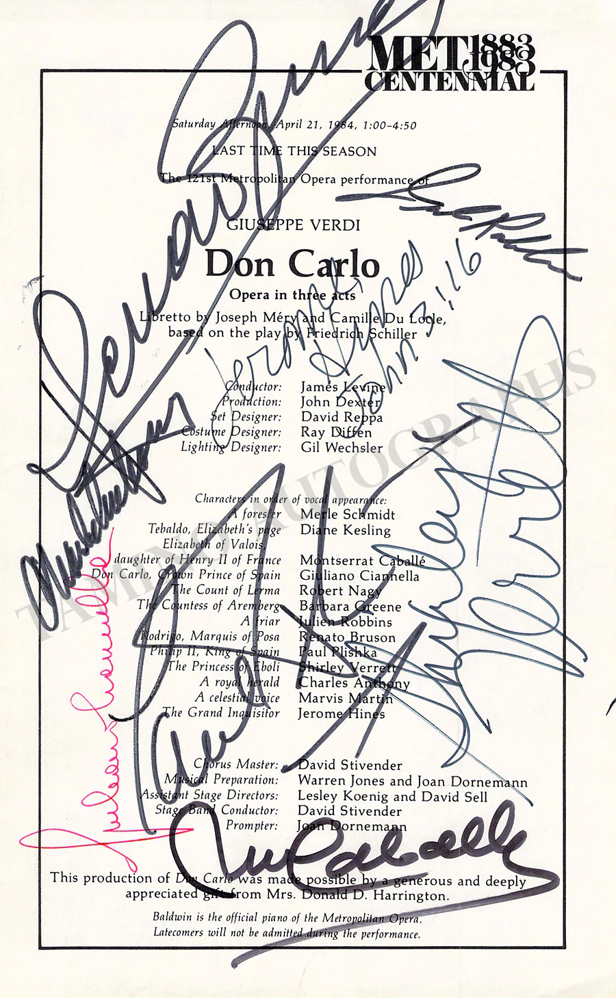 Metropolitan Opera - Collection of 55+ Signed Cast Pages - Image 44