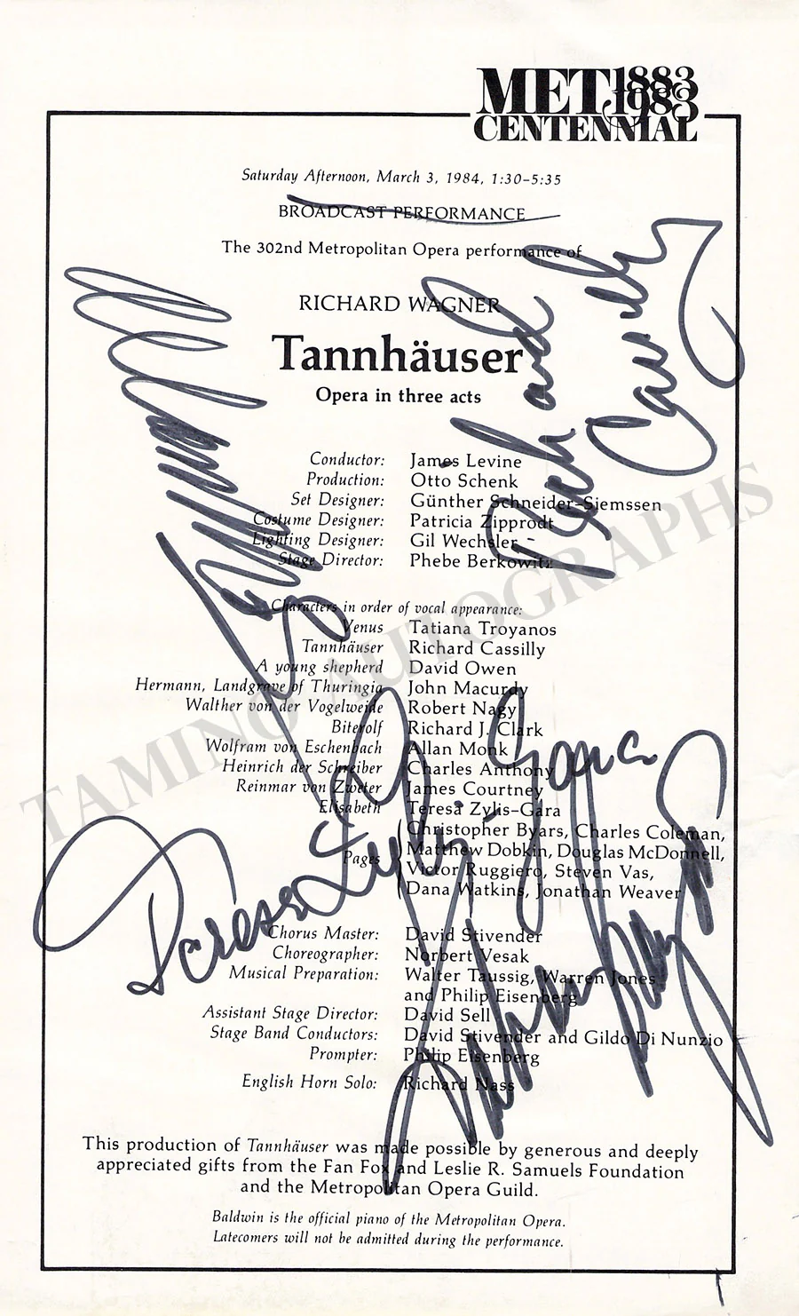 Metropolitan Opera - Collection of 55+ Signed Cast Pages - Image 46