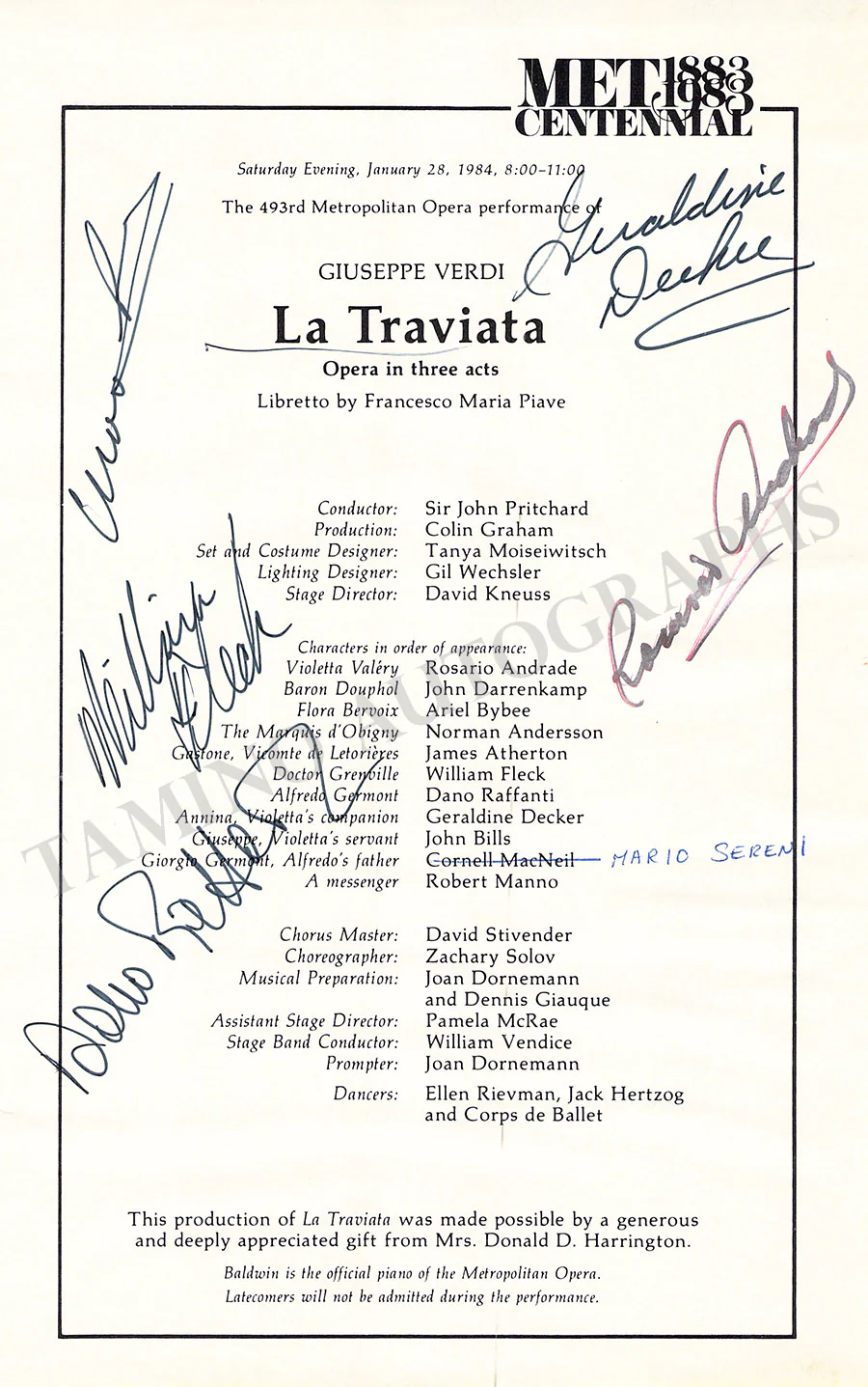 Metropolitan Opera - Collection of 55+ Signed Cast Pages - Image 47