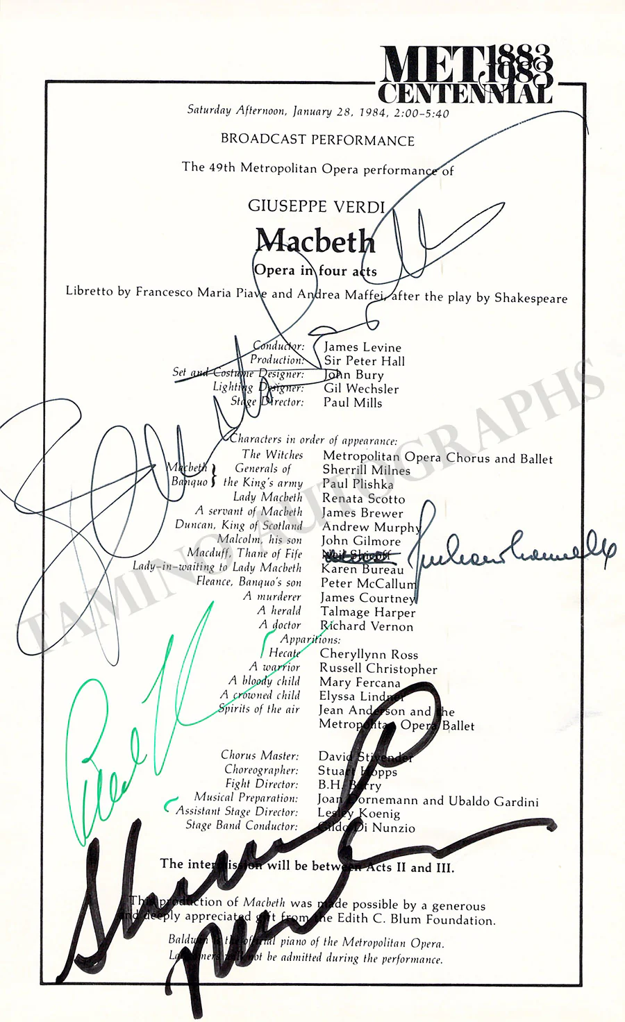 Metropolitan Opera - Collection of 55+ Signed Cast Pages - Image 48