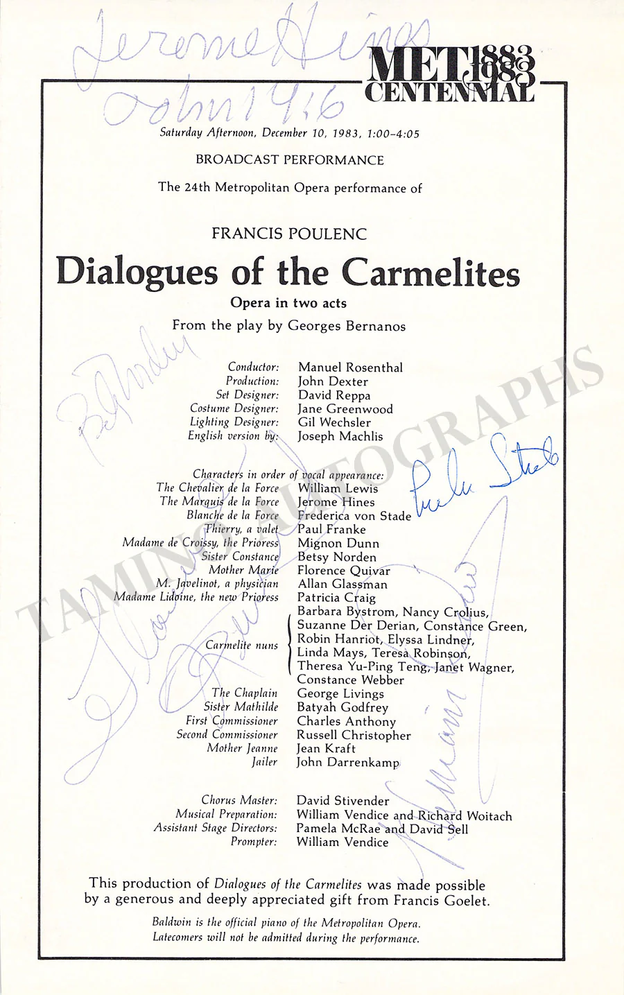 Metropolitan Opera - Collection of 55+ Signed Cast Pages - Image 49