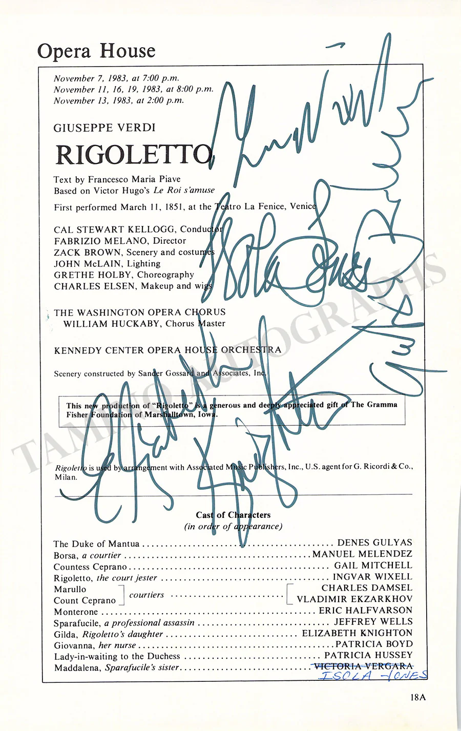 Metropolitan Opera - Collection of 55+ Signed Cast Pages - Image 51