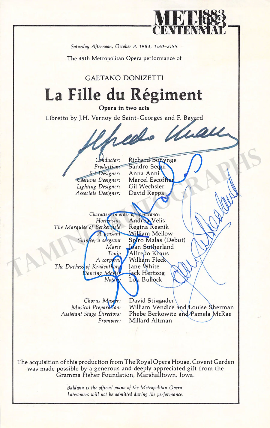 Metropolitan Opera - Collection of 55+ Signed Cast Pages - Image 52
