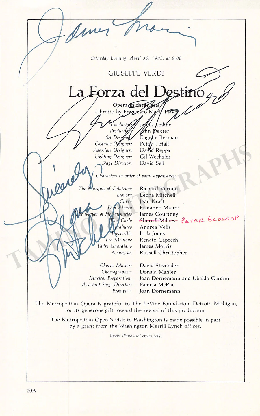 Metropolitan Opera - Collection of 55+ Signed Cast Pages - Image 53