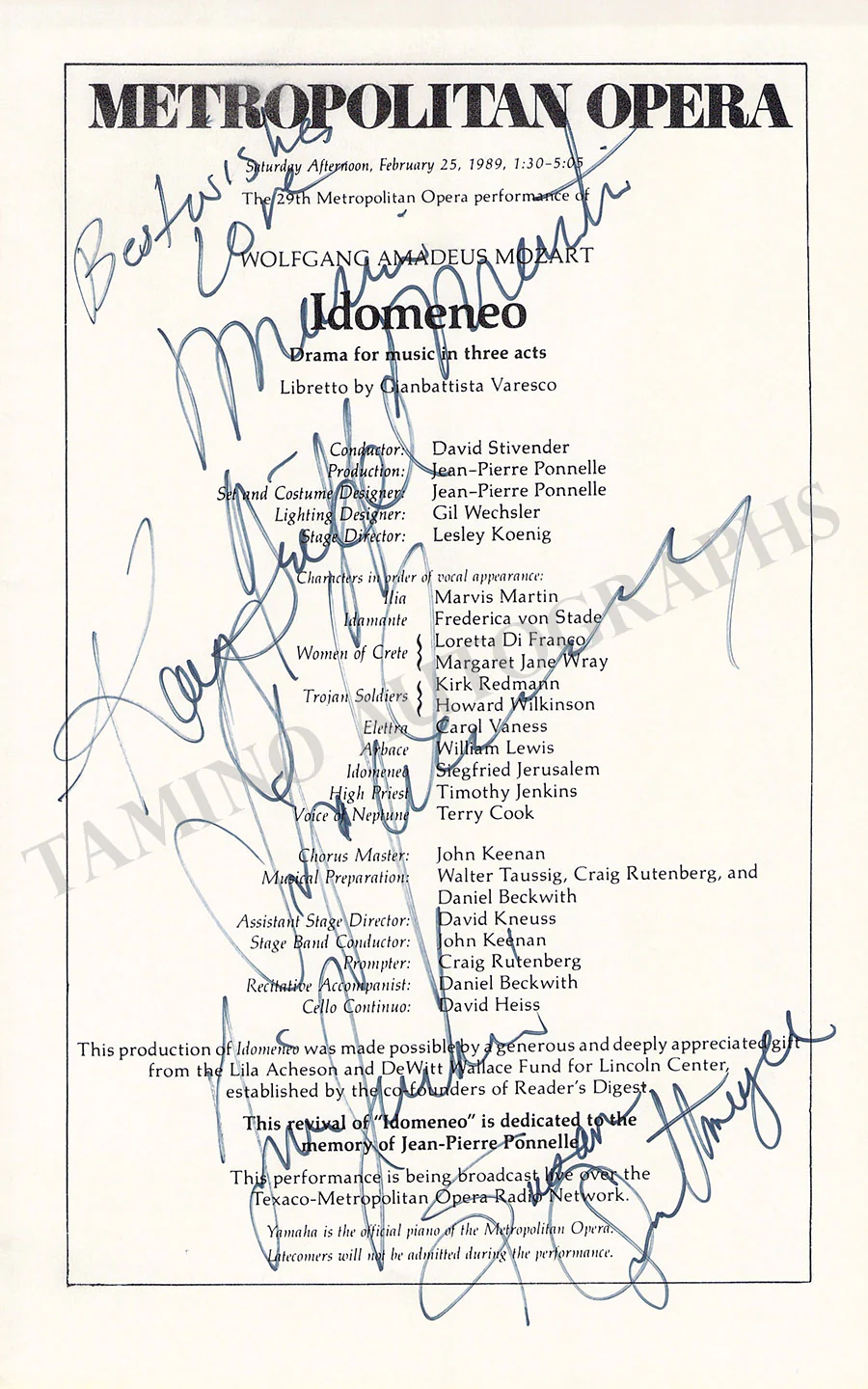 Metropolitan Opera - Collection of 55+ Signed Cast Pages - Image 7