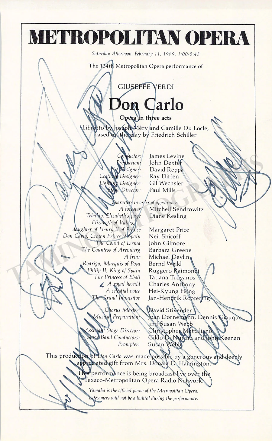 Metropolitan Opera - Collection of 55+ Signed Cast Pages - Image 9