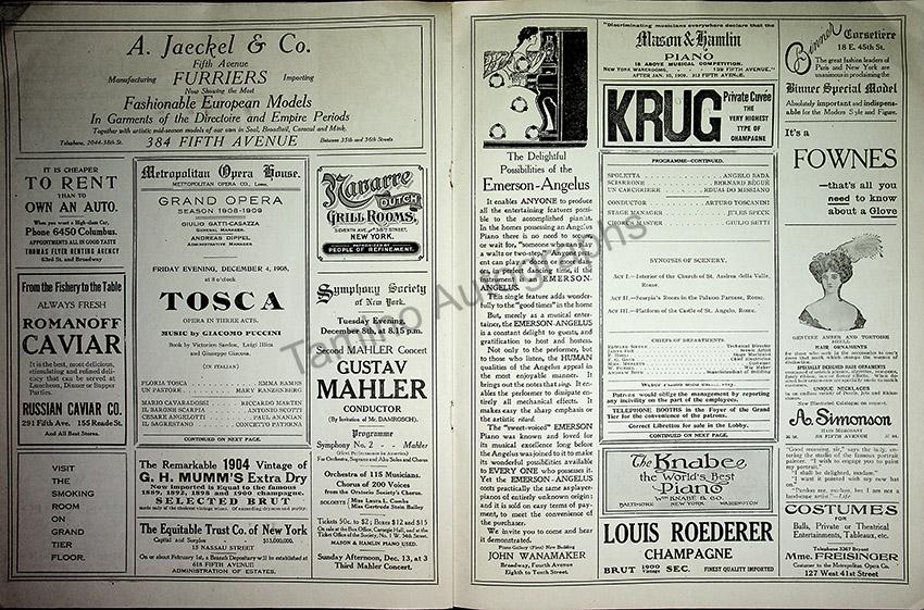 Metropolitan Opera - Program Lot 1901-1910 - Image 2