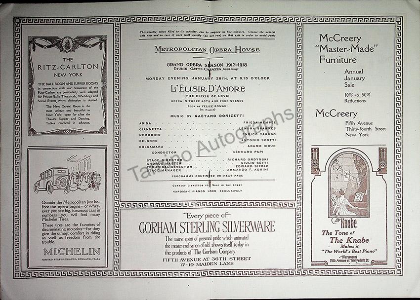Metropolitan Opera - Program Lot 1910-1918 - Image 10