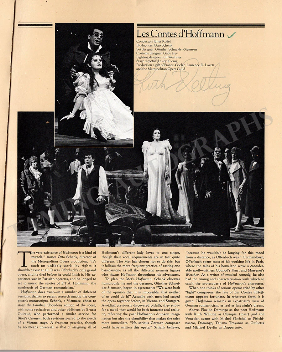 Metropolitan Opera - Signed Season Books (Various Options) - Image 23