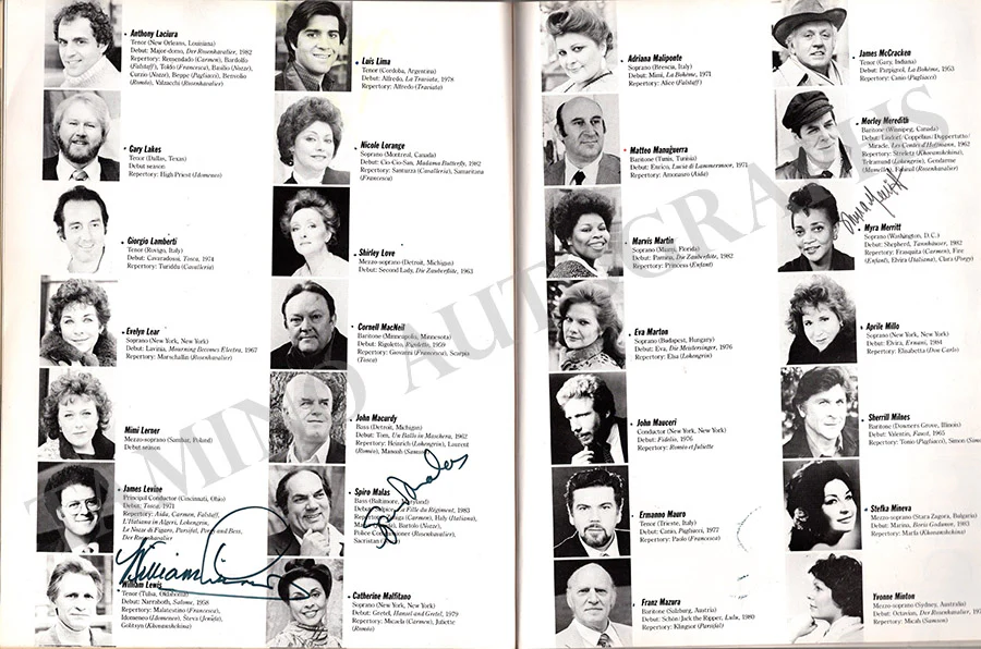 Metropolitan Opera - Signed Season Books (Various Options) - Image 31