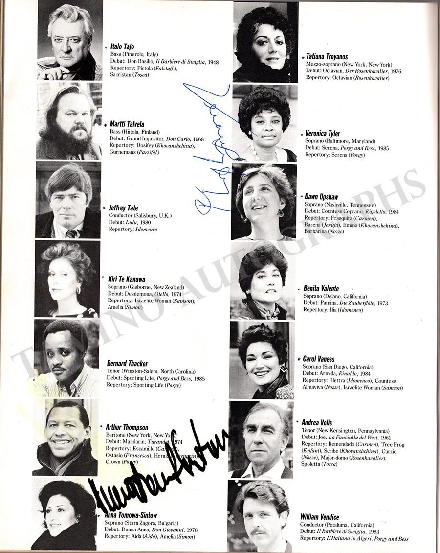 Metropolitan Opera - Signed Season Books (Various Options) - Image 37