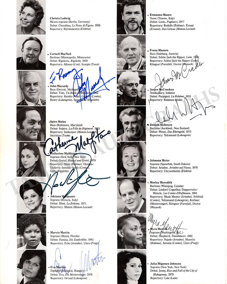 Metropolitan Opera - Signed Season Books (Various Options) - Image 42