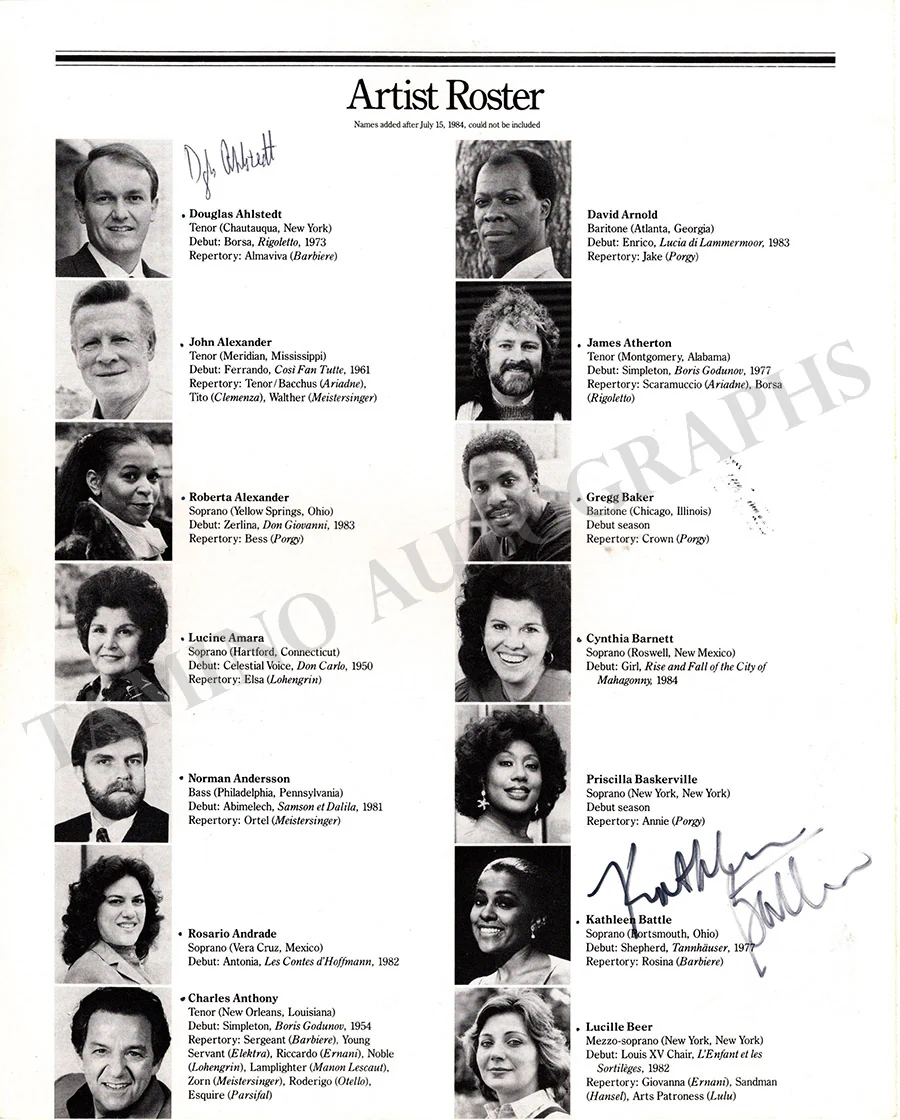 Metropolitan Opera - Signed Season Books (Various Options) - Image 43