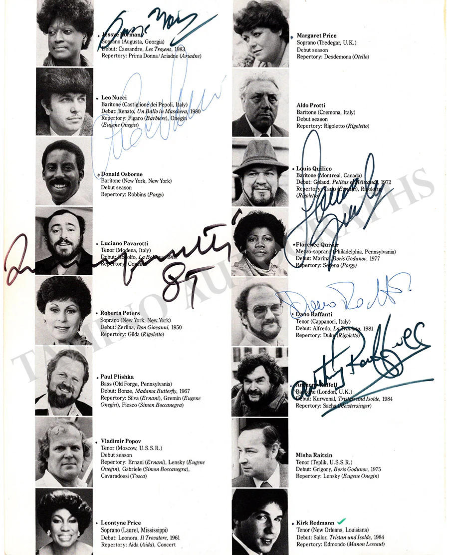 Metropolitan Opera - Signed Season Books (Various Options) - Image 44