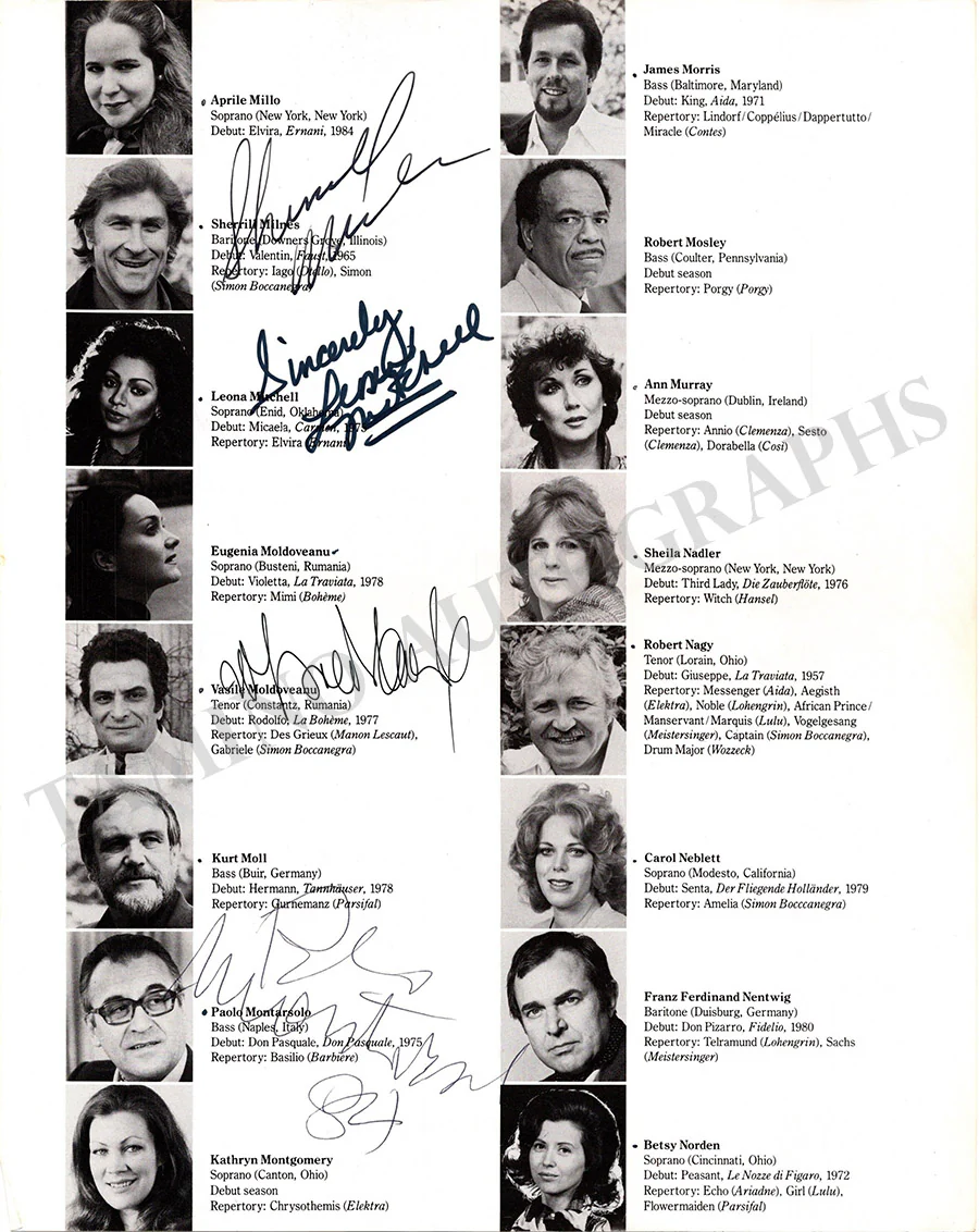 Metropolitan Opera - Signed Season Books (Various Options) - Image 47