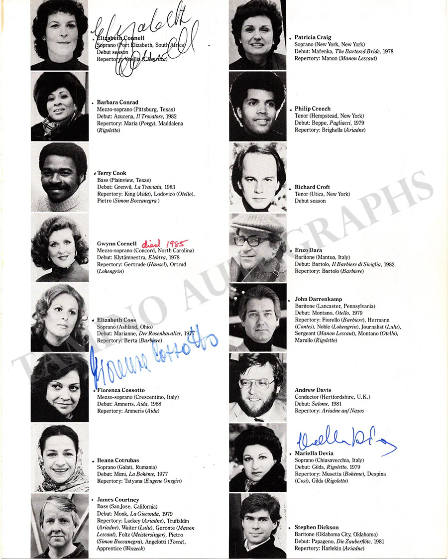 Metropolitan Opera - Signed Season Books (Various Options) - Image 53