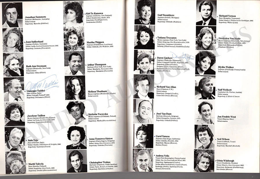 Metropolitan Opera - Signed Season Books (Various Options) - Image 63