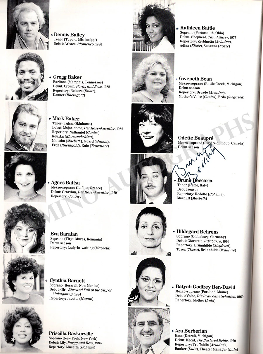 Metropolitan Opera - Signed Season Books (Various Options) - Image 67
