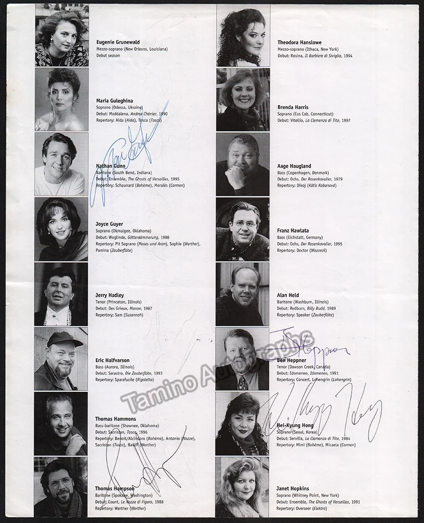 Metropolitan Opera - Season Guide 1998-1999 Signed by Multiple Artists - Image 14