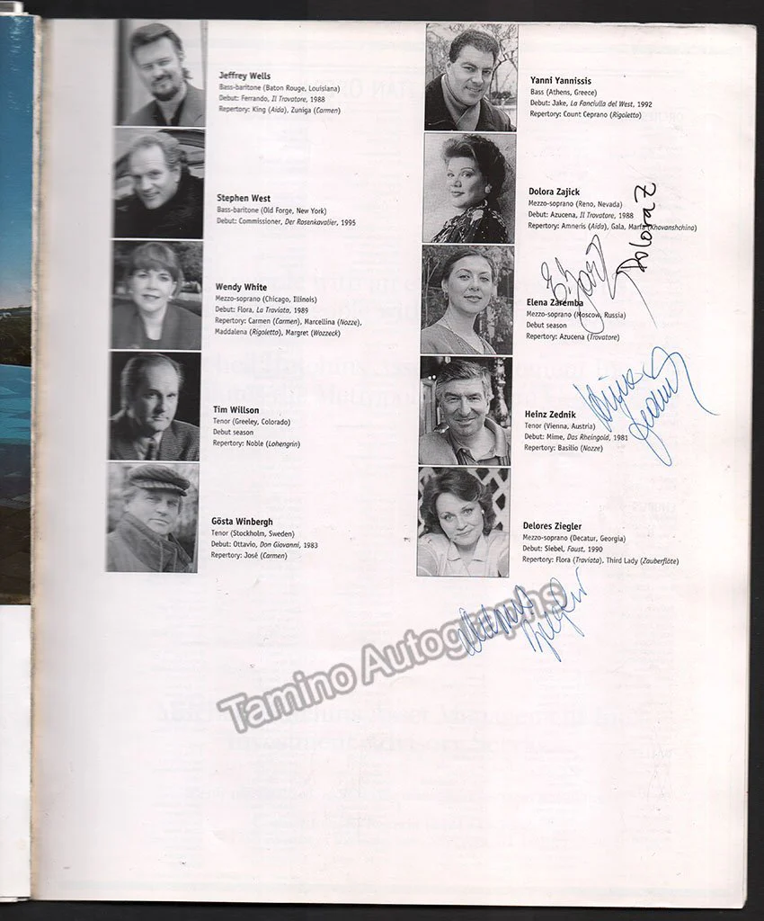 Metropolitan Opera - Season Guide 1998-1999 Signed by Multiple Artists - Image 25